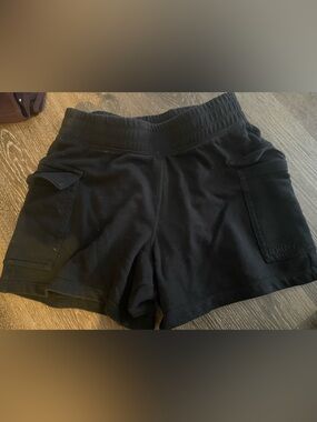 DKNY Black Women's Cargo Shorts with Elastic Waist